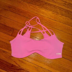 LSKD Pink Strappy Sports Bra Size M